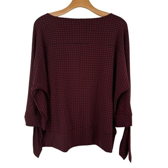 The limited woman's knit shirt top open sleeve red pattern size 1X plus - Picture 2 of 10